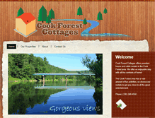 Tablet Screenshot of cookforestcottages.com